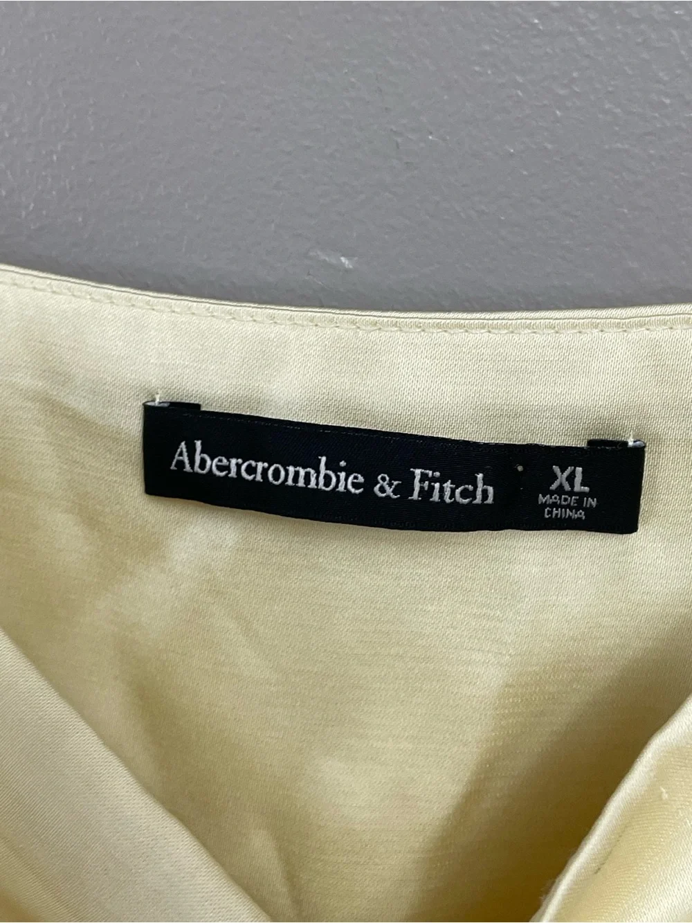 Abercrombie and fitch XL Julia slip lace dress butter yellow